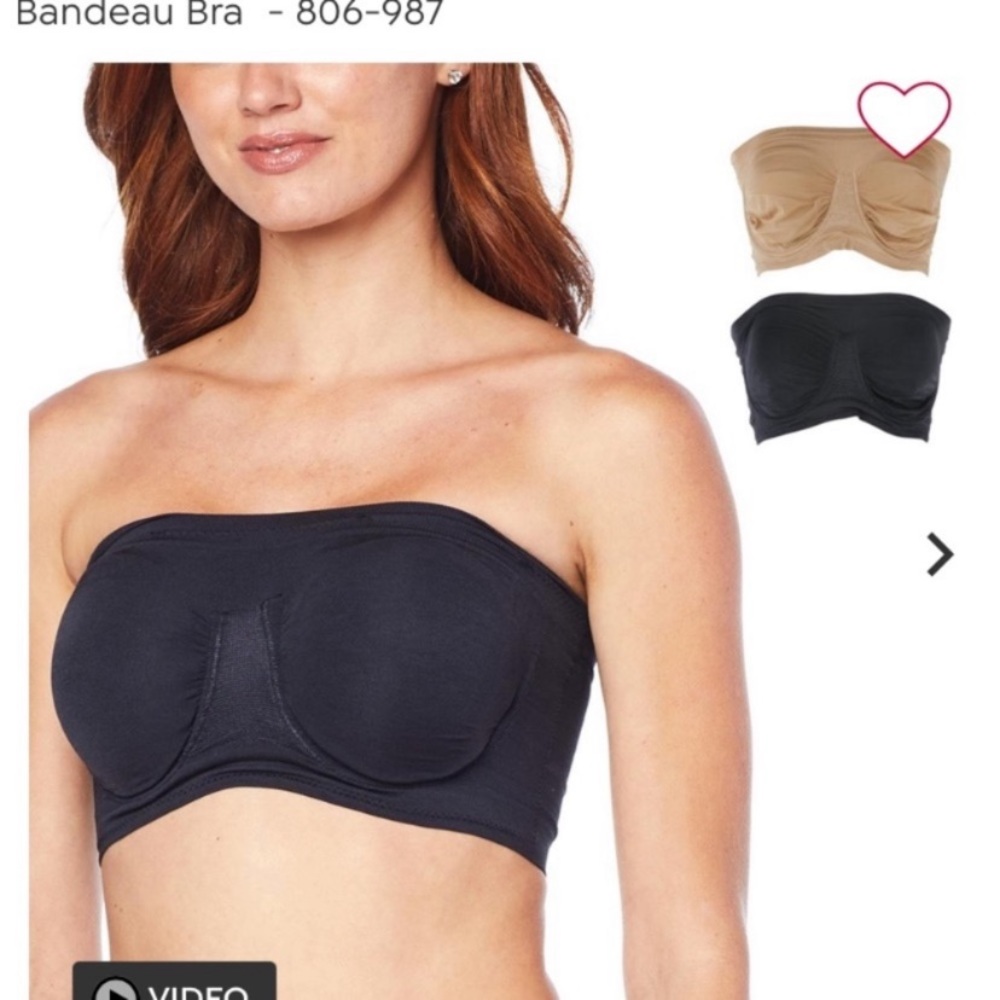 Rhonda Shear size Large Strapless Bra New With Tags Black only - Picture 2 of 4